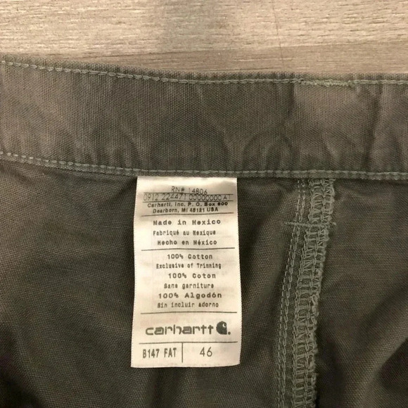 Carhartt B147 - Loose Fit Canvas Utility Work Short - 10 Inch Size 46 - Picture 7 of 9